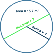 Calculate Radius of a Circle Based on Area